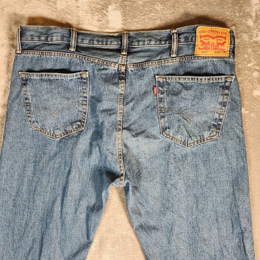 Levi's 505 Jeans Men's 42X30 Blue Straight Regular Fit‎